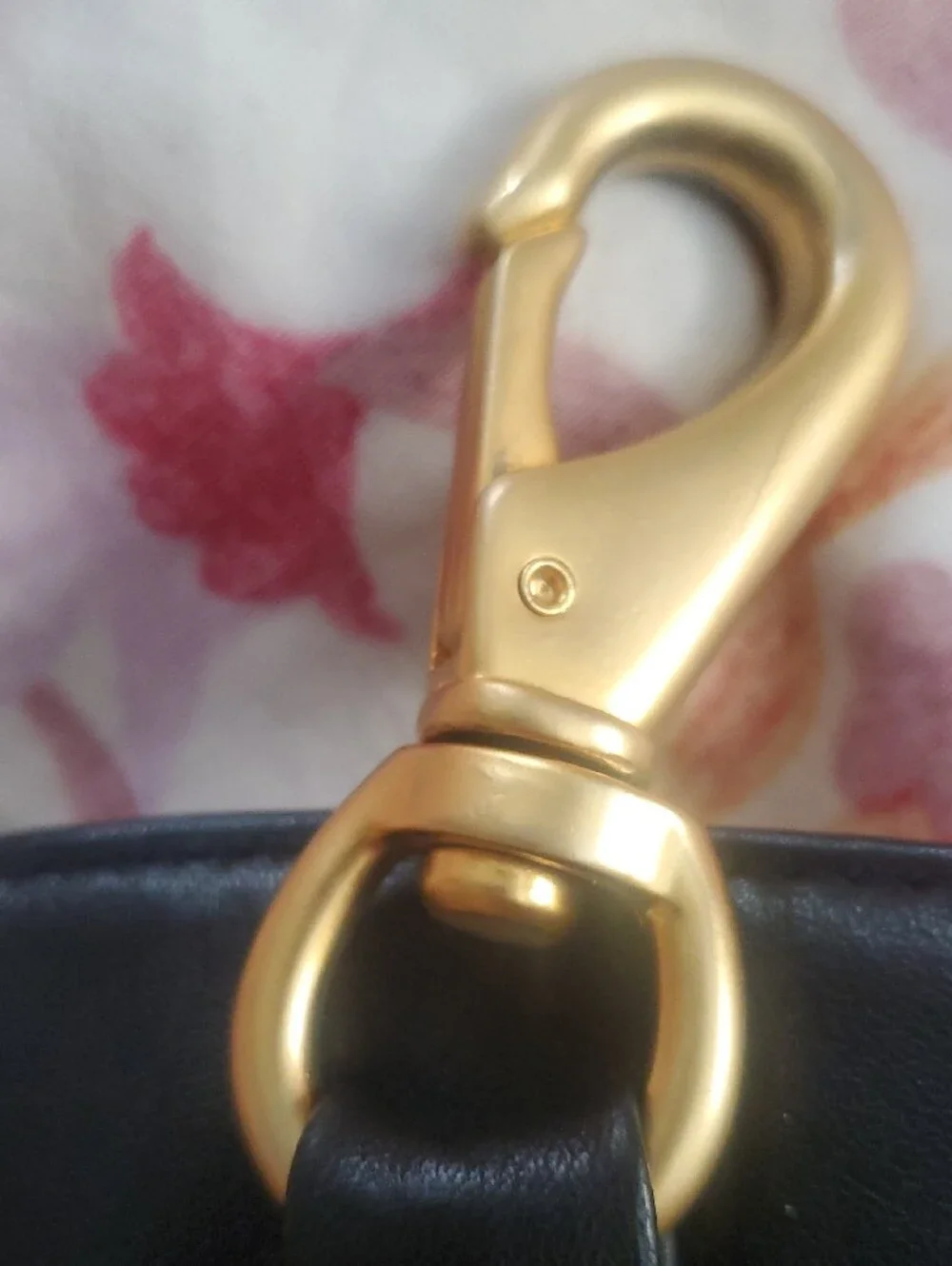 Black Leather Backpack with Gold Hardware